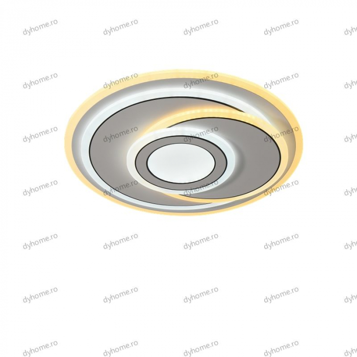 Lustra LED circular design alb cu telecomanda, dimabila, 174W [5]