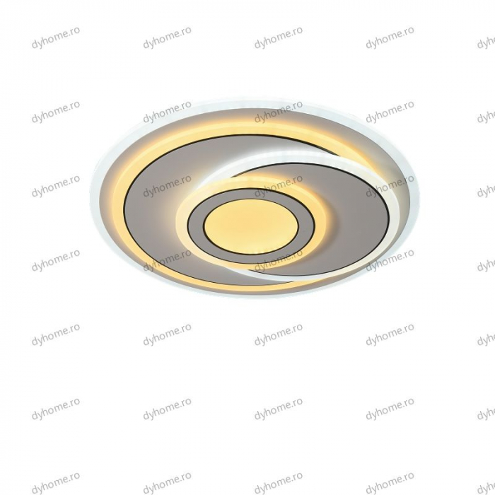 Lustra LED circular design alb cu telecomanda, dimabila, 174W [3]