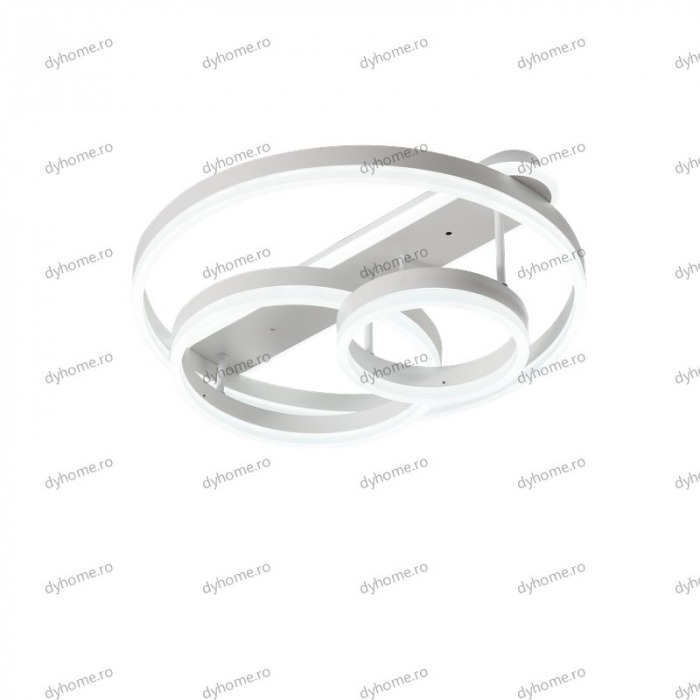 Lustra LED circular design alb cu telecomanda, dimabila, 174W [5]