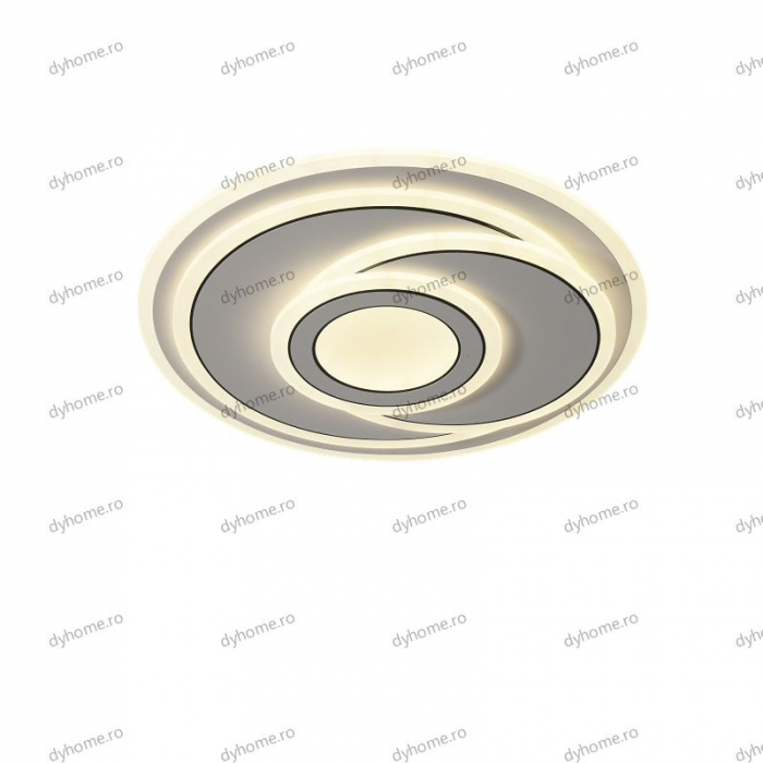 Lustra LED circular design alb cu telecomanda, dimabila, 174W [4]