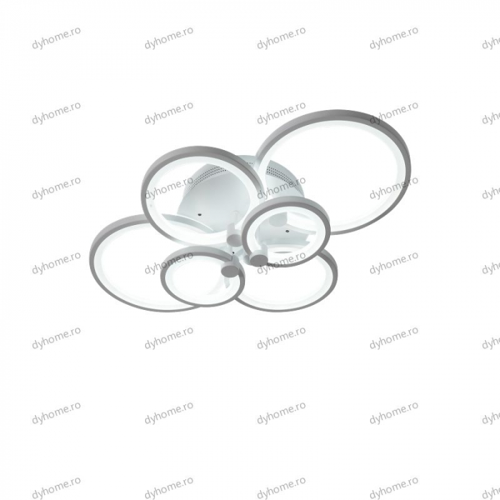Lustra LED circular design alb cu telecomanda, dimabila, 196W [5]