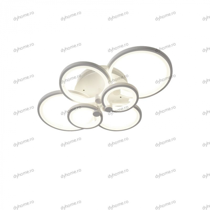 Lustra LED circular design alb cu telecomanda, dimabila, 196W [4]