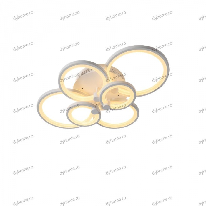 Lustra LED circular design alb cu telecomanda, dimabila, 196W [3]