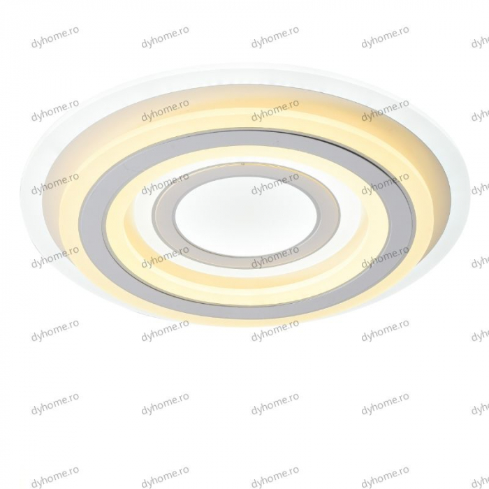 Lustra LED circular design alb cu telecomanda, dimabila, 200W [3]