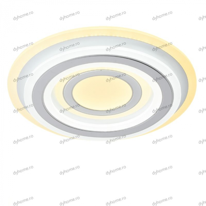 Lustra LED circular design alb cu telecomanda, dimabila, 200W [2]