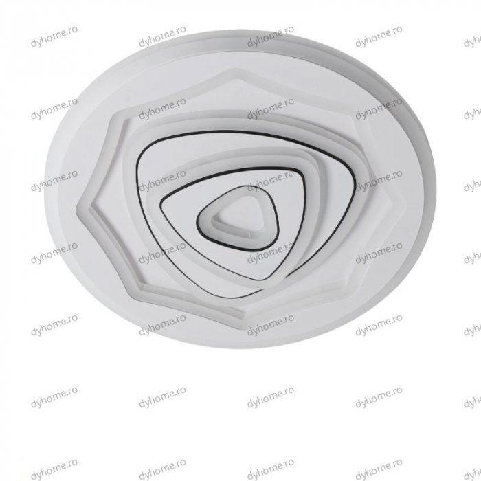 Lustra LED circular design alb cu telecomanda, dimabila, 200W [4]