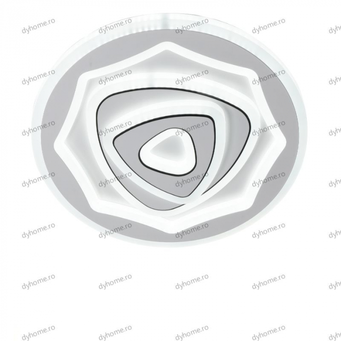 Lustra LED circular design alb cu telecomanda, dimabila, 200W [2]