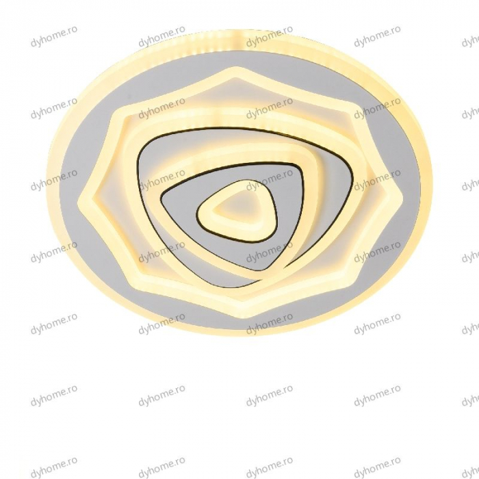 Lustra LED circular design alb cu telecomanda, dimabila, 200W [3]