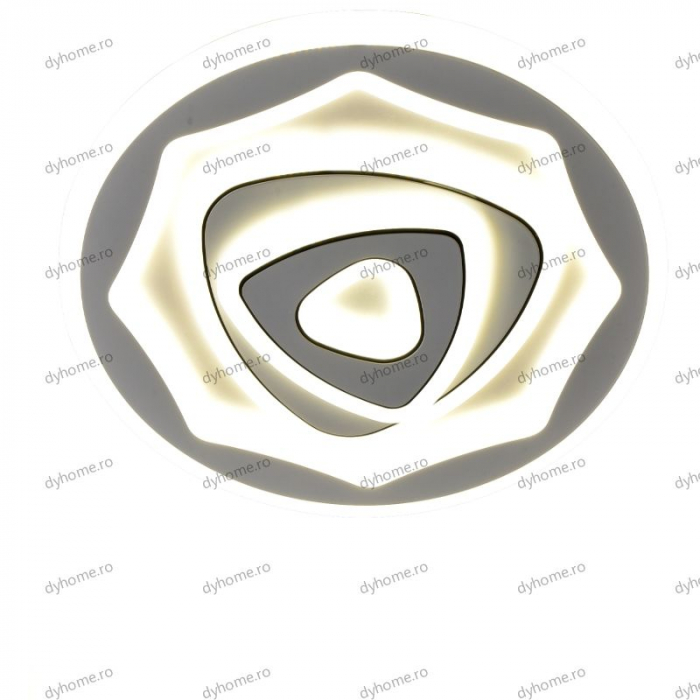 Lustra LED circular design alb cu telecomanda, dimabila, 200W [1]