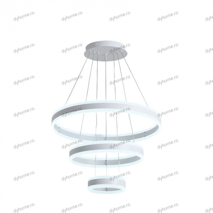 Lustra LED circular design alb cu telecomanda, dimabila, 328W [5]