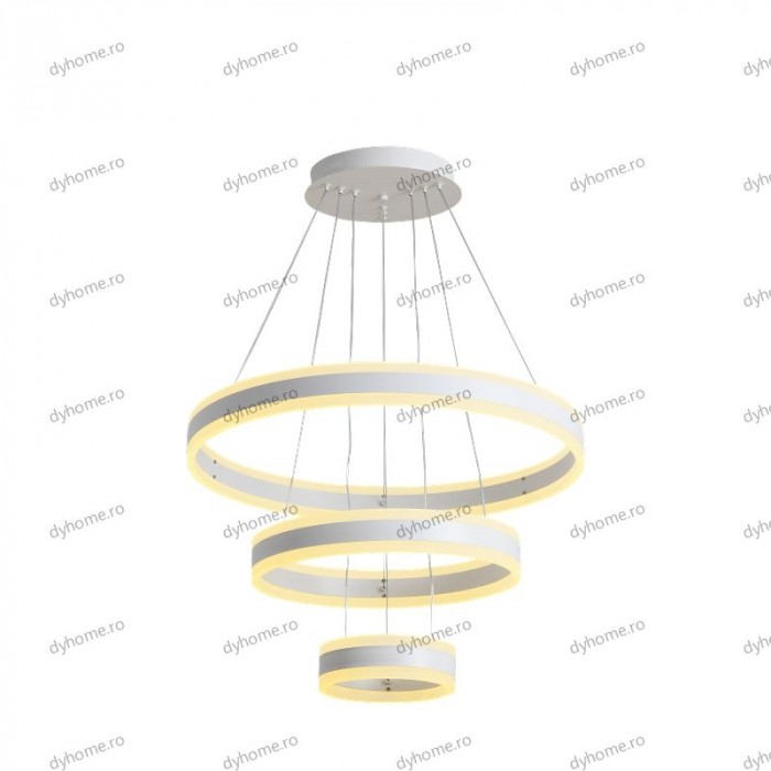 Lustra LED circular design alb cu telecomanda, dimabila, 328W [3]