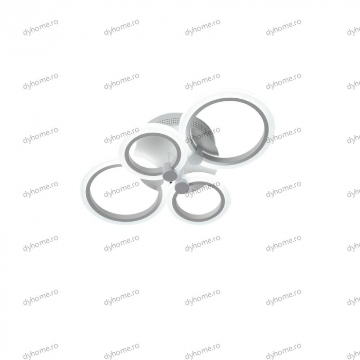 Lustra LED circular design alb cu telecomanda, dimabila, 80W [5]