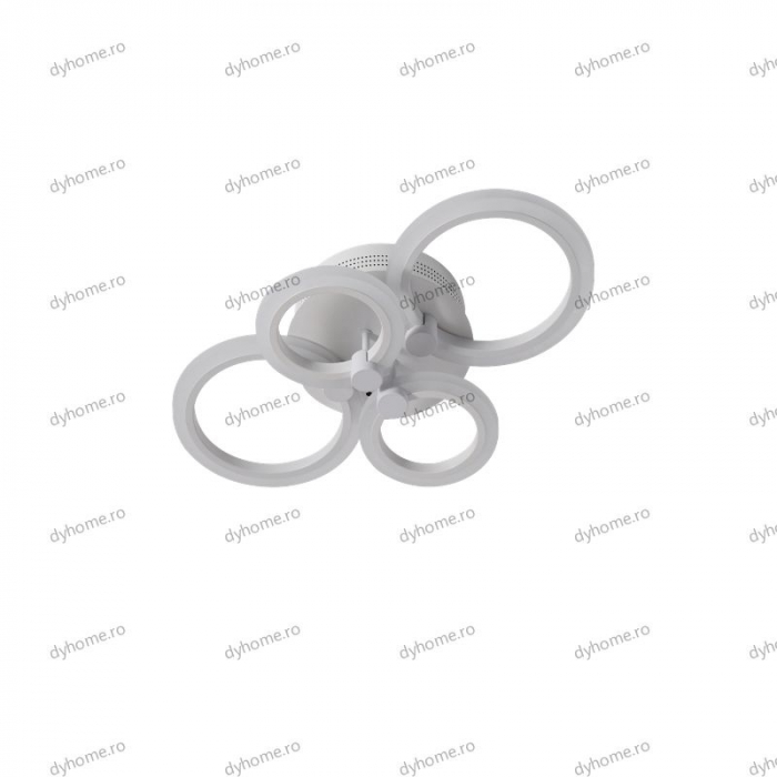 Lustra LED circular design alb cu telecomanda, dimabila, 80W [2]