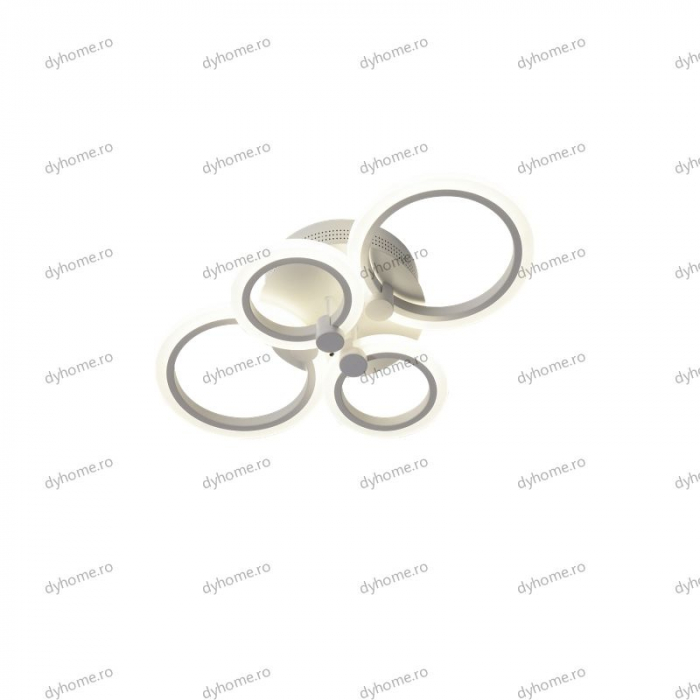 Lustra LED circular design alb cu telecomanda, dimabila, 80W [4]