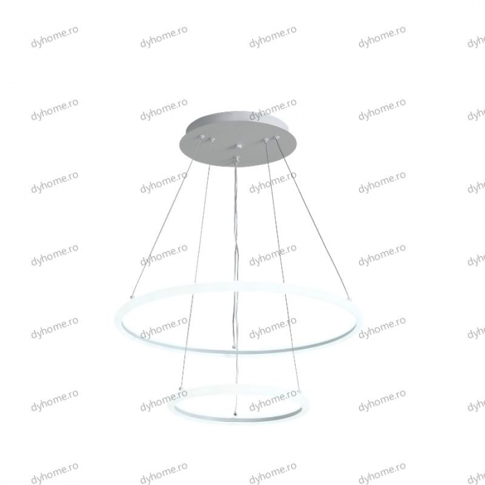 Lustra LED circular design alb cu telecomanda, dimabila, 92W [5]
