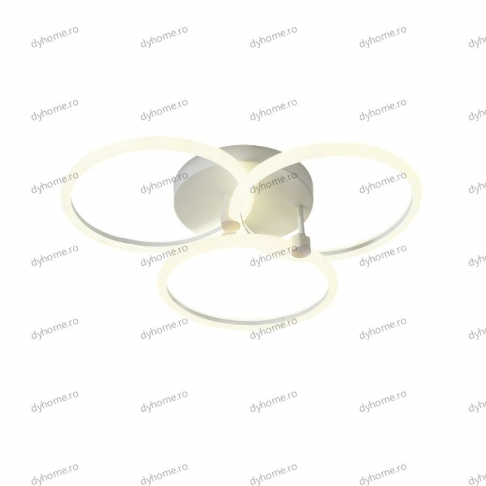 Lustra LED circular design alb cu telecomanda, dimabila, 96W [4]