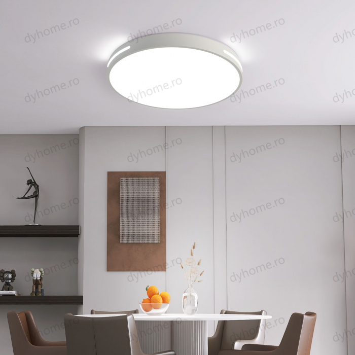 Lustra LED circular design Alb cu telecomanda, dimabila, Diametru 500 mm, 120W [1]