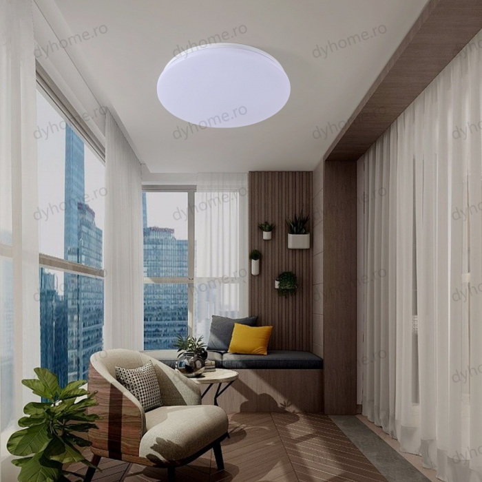 Lustra LED circular design Alb, Diametru 400 mm, 72W [4]