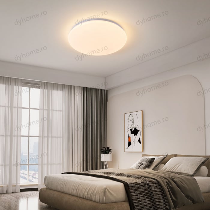 Lustra LED circular design Alb, Diametru 400 mm, 72W [3]