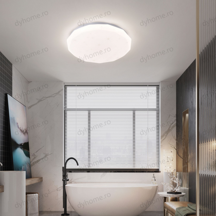 Lustra LED circular design Alb, Diametru 400 mm, 72W [2]