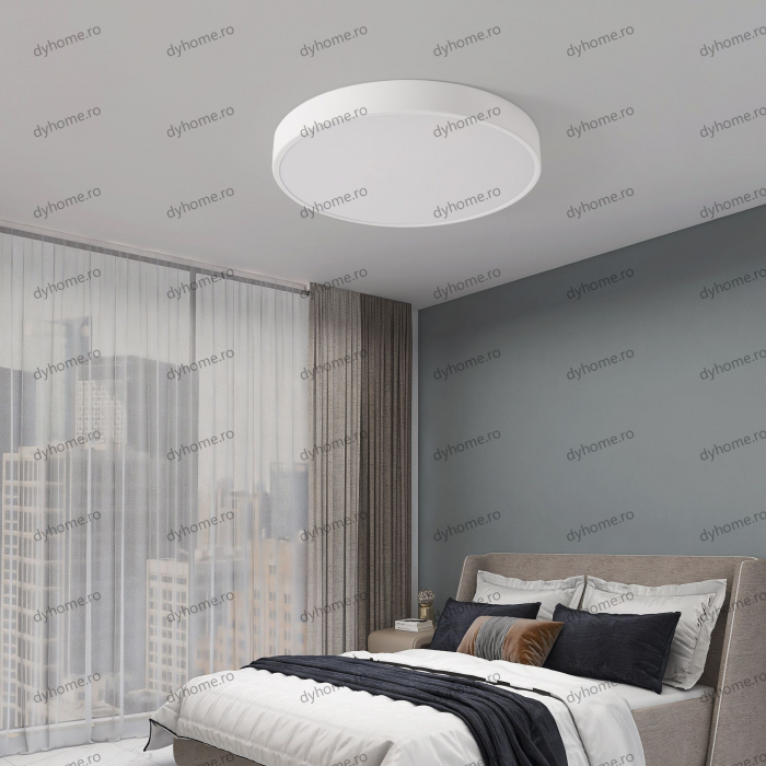 Lustra LED circular design alb, dimabila, 48W [1]