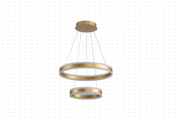Lustra LED circular design auriu cu telecomanda, dimabila, 204W [2]