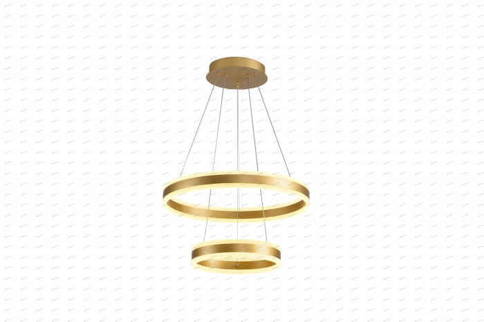 Lustra LED circular design auriu cu telecomanda, dimabila, 204W [3]