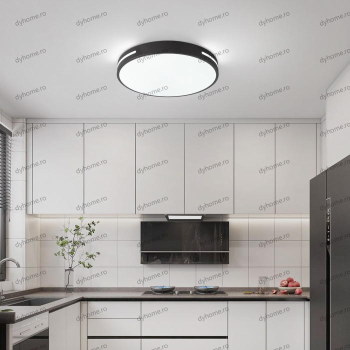 Lustra LED circular design negru, dimabila, 72W [2]