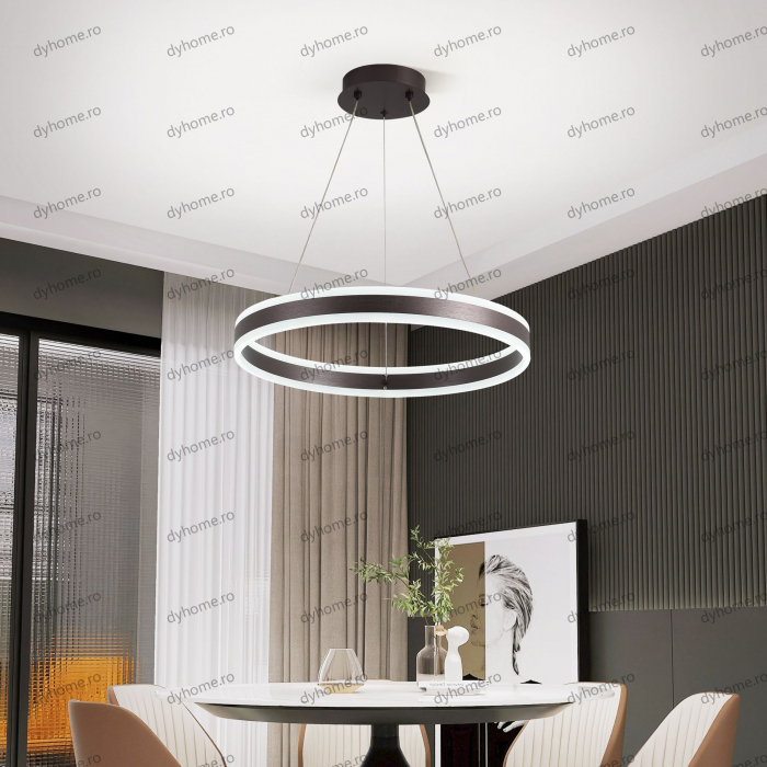 Lustra LED circular design maro cu telecomanda, dimabila, 124W [2]