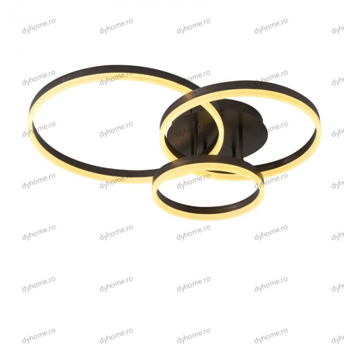 Lustra LED circular design maro cu telecomanda, dimabila, 154W [3]