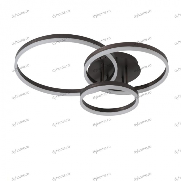 Lustra LED circular design maro cu telecomanda, dimabila, 154W [2]