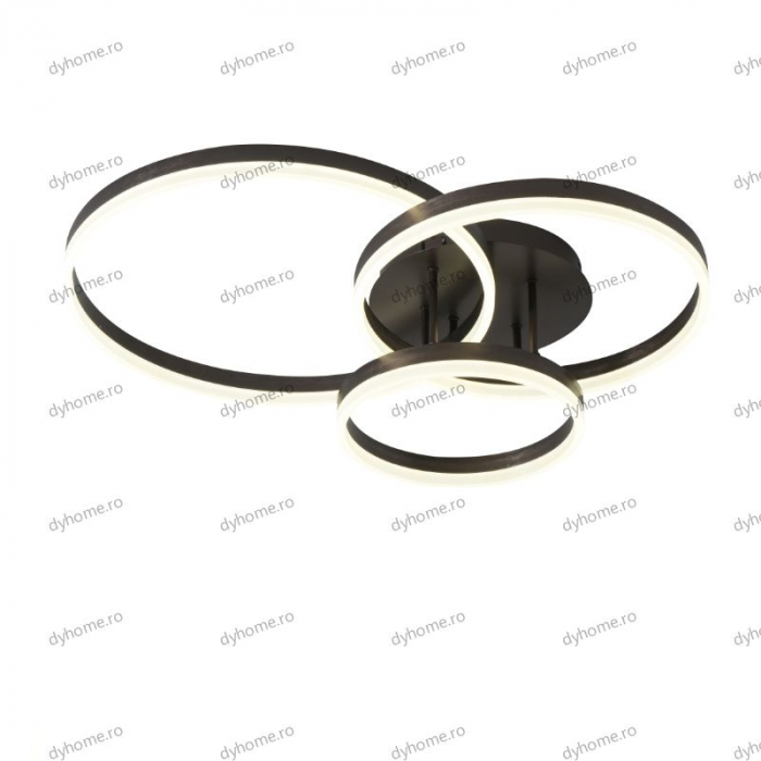 Lustra LED circular design maro cu telecomanda, dimabila, 154W [4]