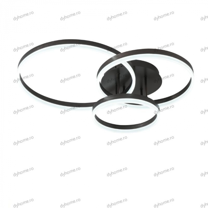 Lustra LED circular design maro cu telecomanda, dimabila, 154W [5]