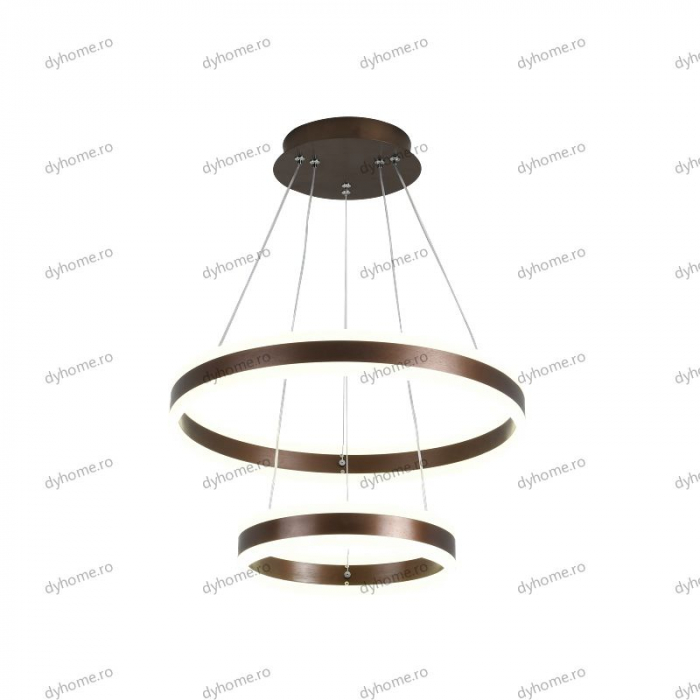 Lustra LED circular design maro cu telecomanda, dimabila, 204W [4]