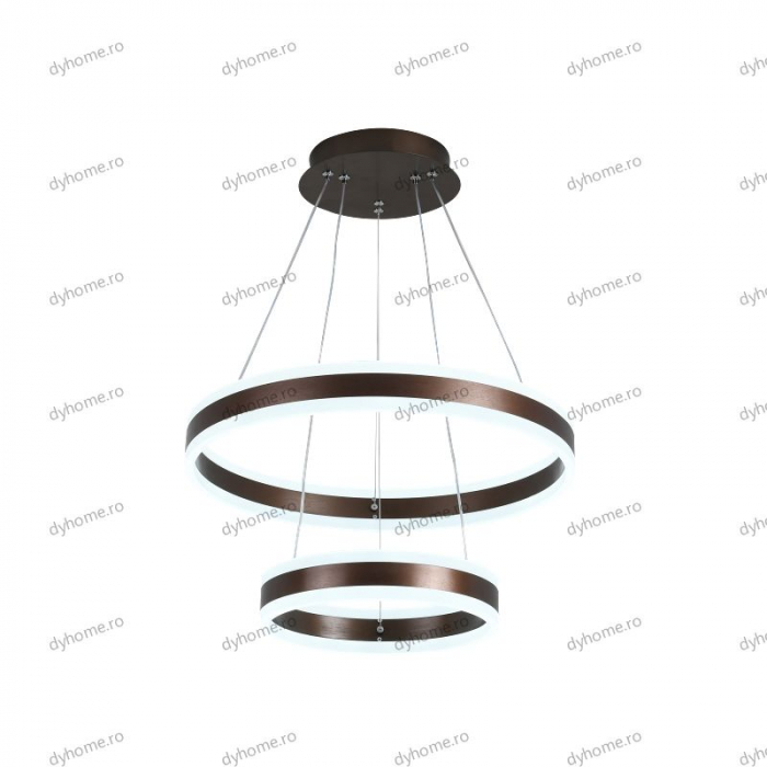 Lustra LED circular design maro cu telecomanda, dimabila, 204W [5]