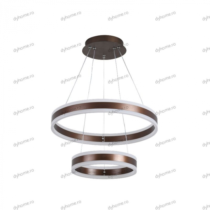 Lustra LED circular design maro cu telecomanda, dimabila, 204W [2]
