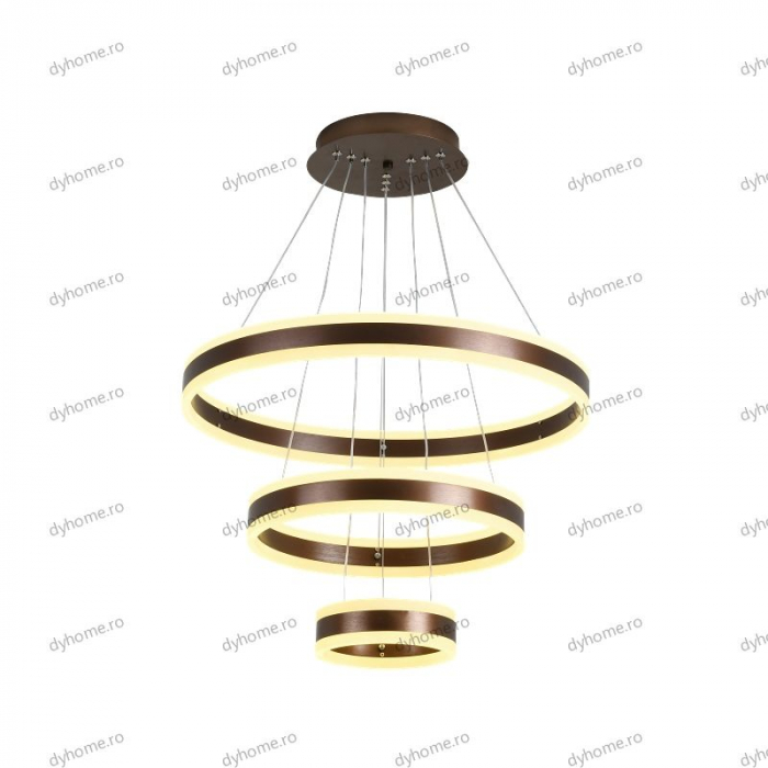 Lustra LED circular design maro cu telecomanda, dimabila, 328W [3]