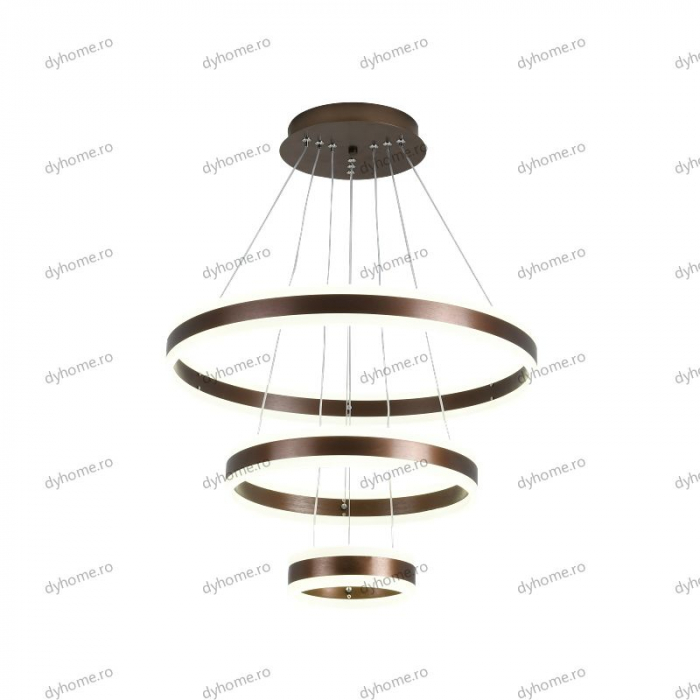 Lustra LED circular design maro cu telecomanda, dimabila, 328W [4]