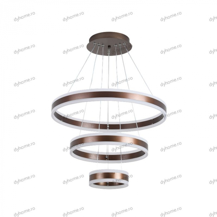 Lustra LED circular design maro cu telecomanda, dimabila, 328W [2]