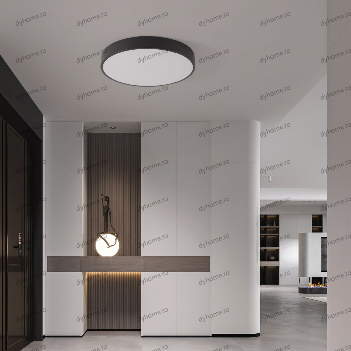 Lustra LED circular design negru, dimabila, 48W [4]