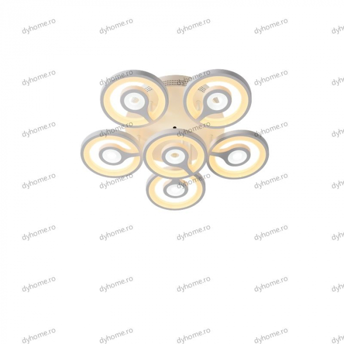 Lustra LED concentric design alb cu telecomanda, dimabila, 204W [3]