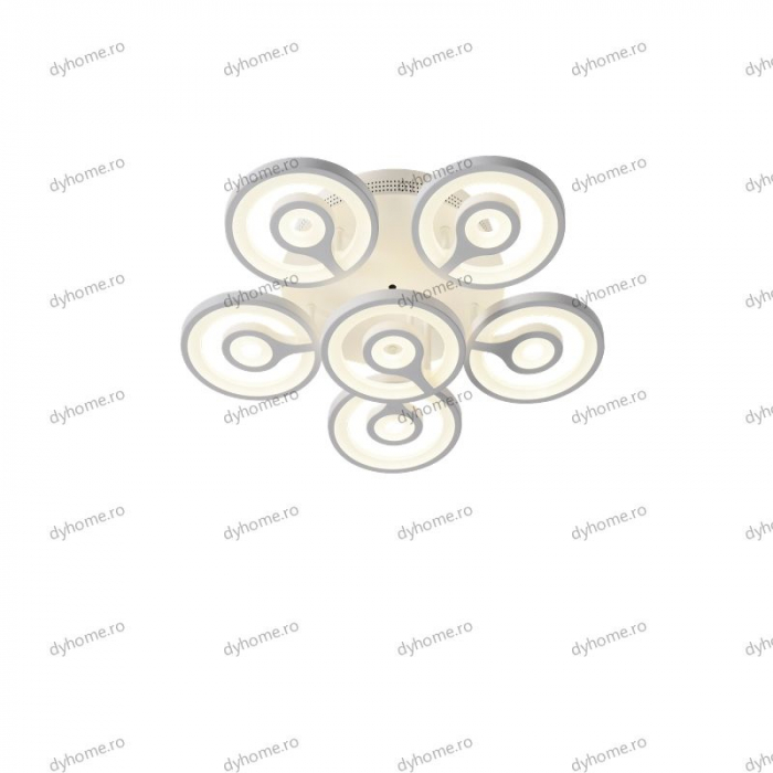 Lustra LED concentric design alb cu telecomanda, dimabila, 204W [4]