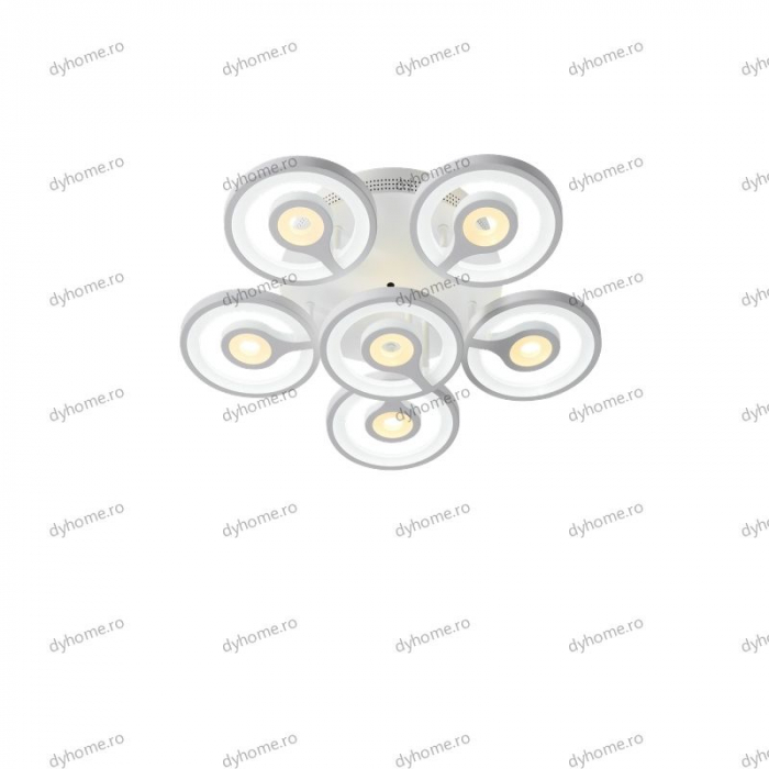 Lustra LED concentric design alb cu telecomanda, dimabila, 204W [5]