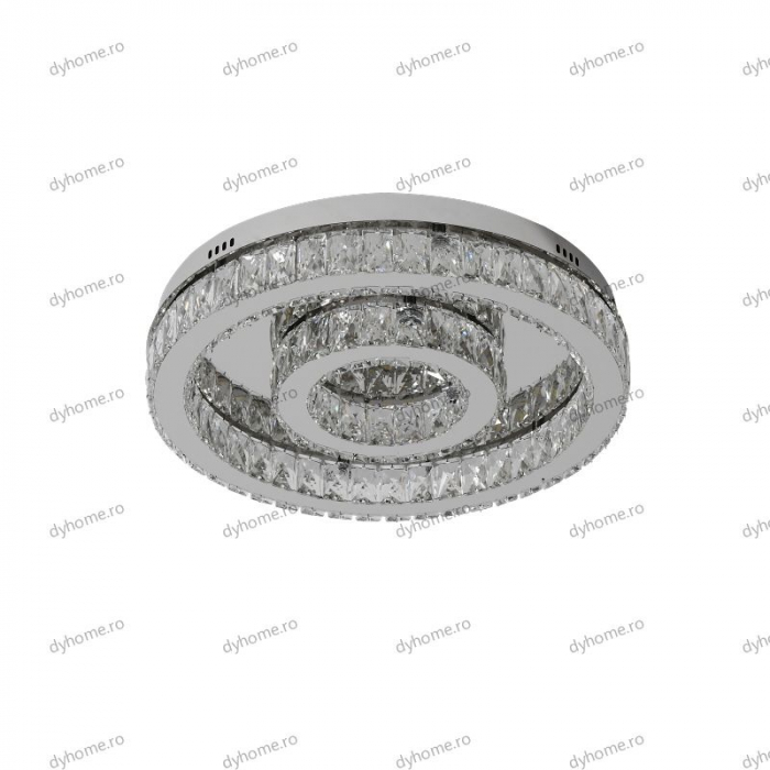 Lustra LED cristal circular design cu telecomanda, dimabila, 84W [2]