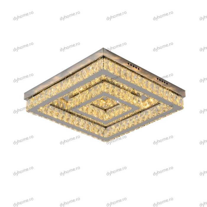 Lustra LED cristal patart design cu telecomanda, dimabila, 112W [3]