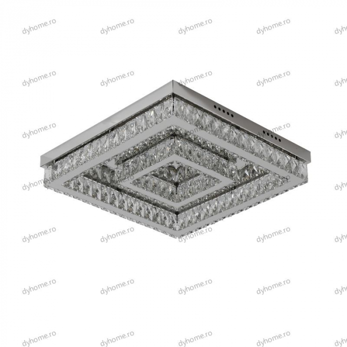 Lustra LED cristal patart design cu telecomanda, dimabila, 112W [2]