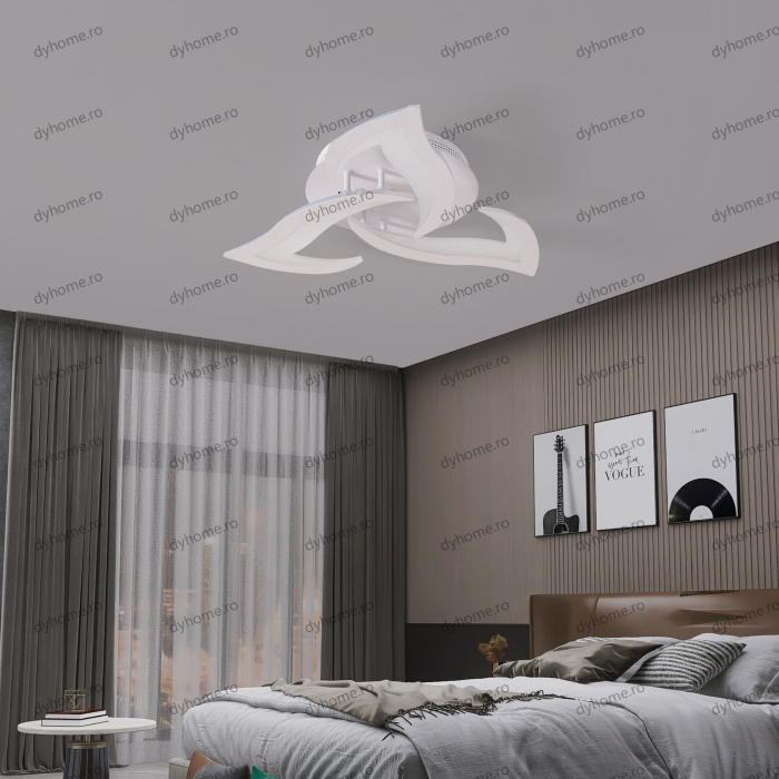 Lustra LED design alb cu telecomanda, dimabila, 54W [1]