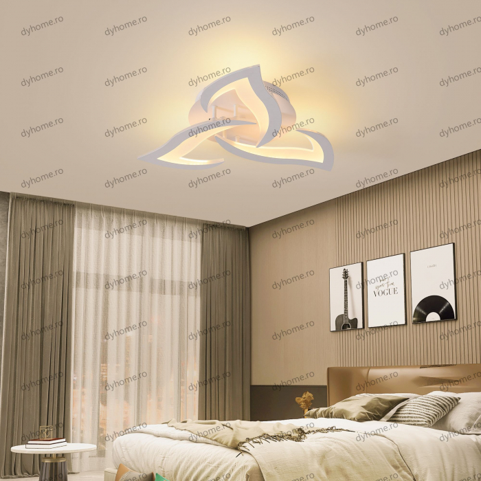 Lustra LED design alb cu telecomanda, dimabila, 54W [4]