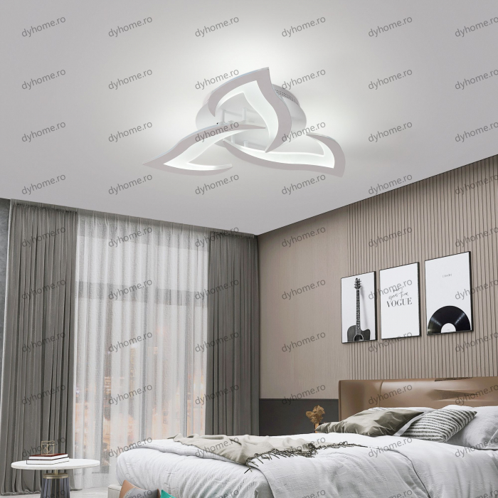 Lustra LED design alb cu telecomanda, dimabila, 54W [2]