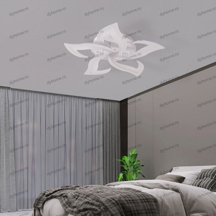 Lustra LED design alb cu telecomanda, dimabila, 90W [1]